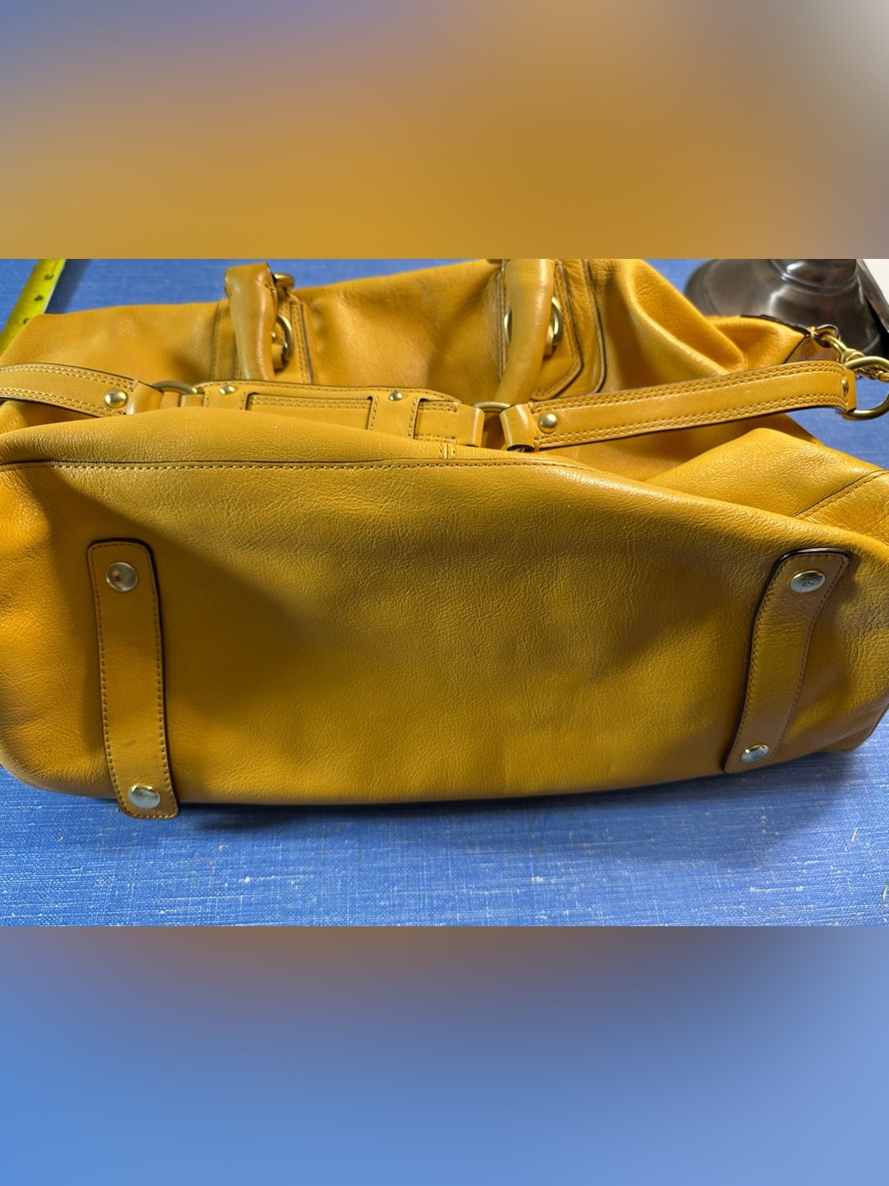 Coach Madison Large Sabrina 12949 Yellow Leather Satchel Shoulder Bag Y2K - Picture 11 of 12